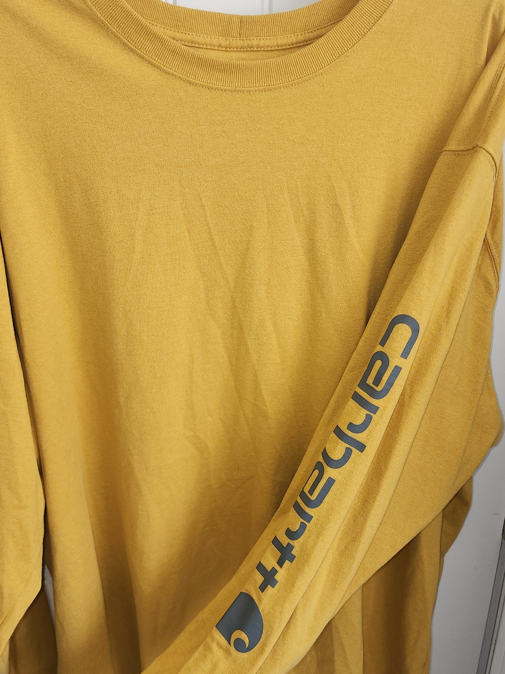 Carhartt Men’s Long-Sleeve Crewneck Shirt — Mustard Yellow